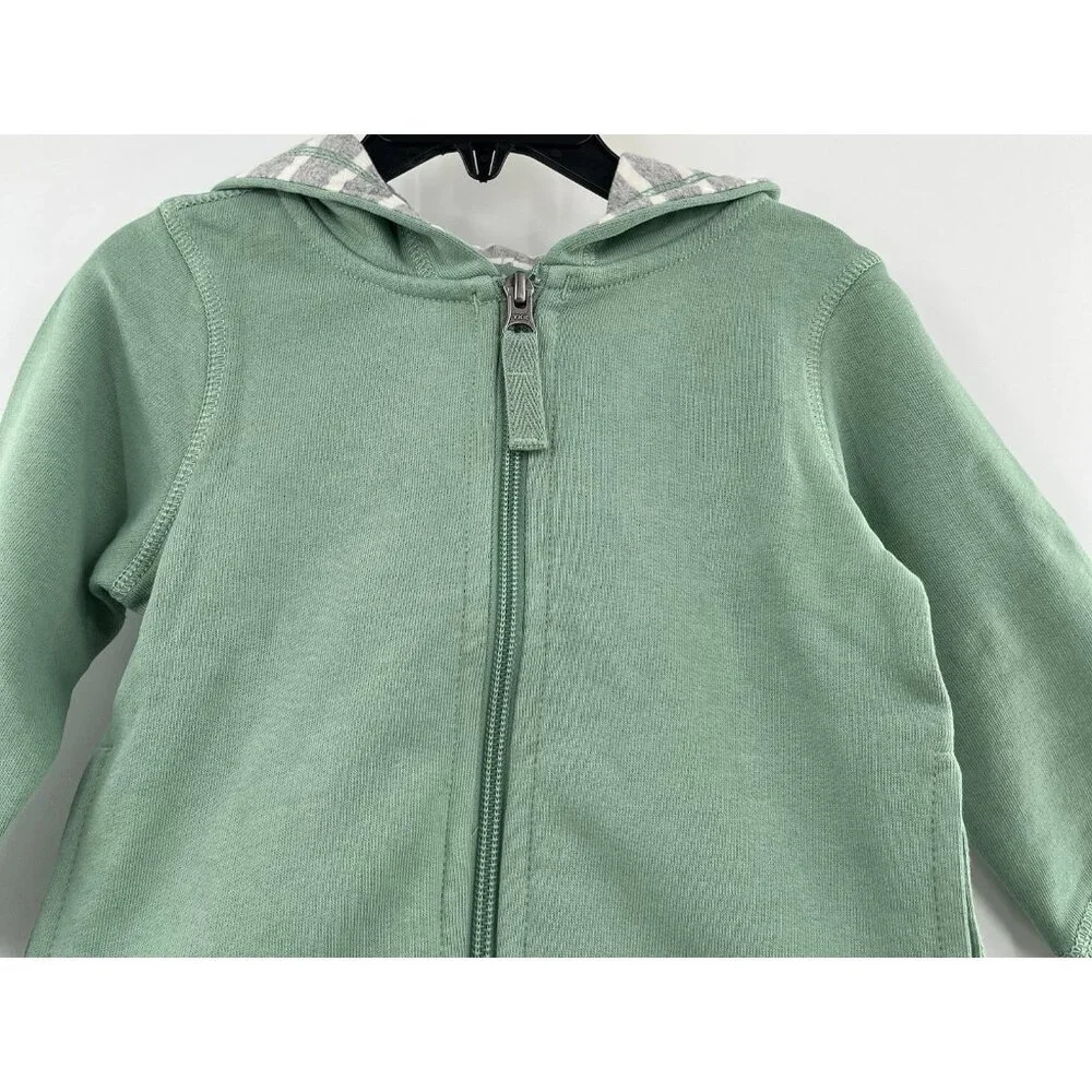 NEW HANNA ANDERSSON Hoodie Zip Front 18-24 Months 80 French Terry Jade